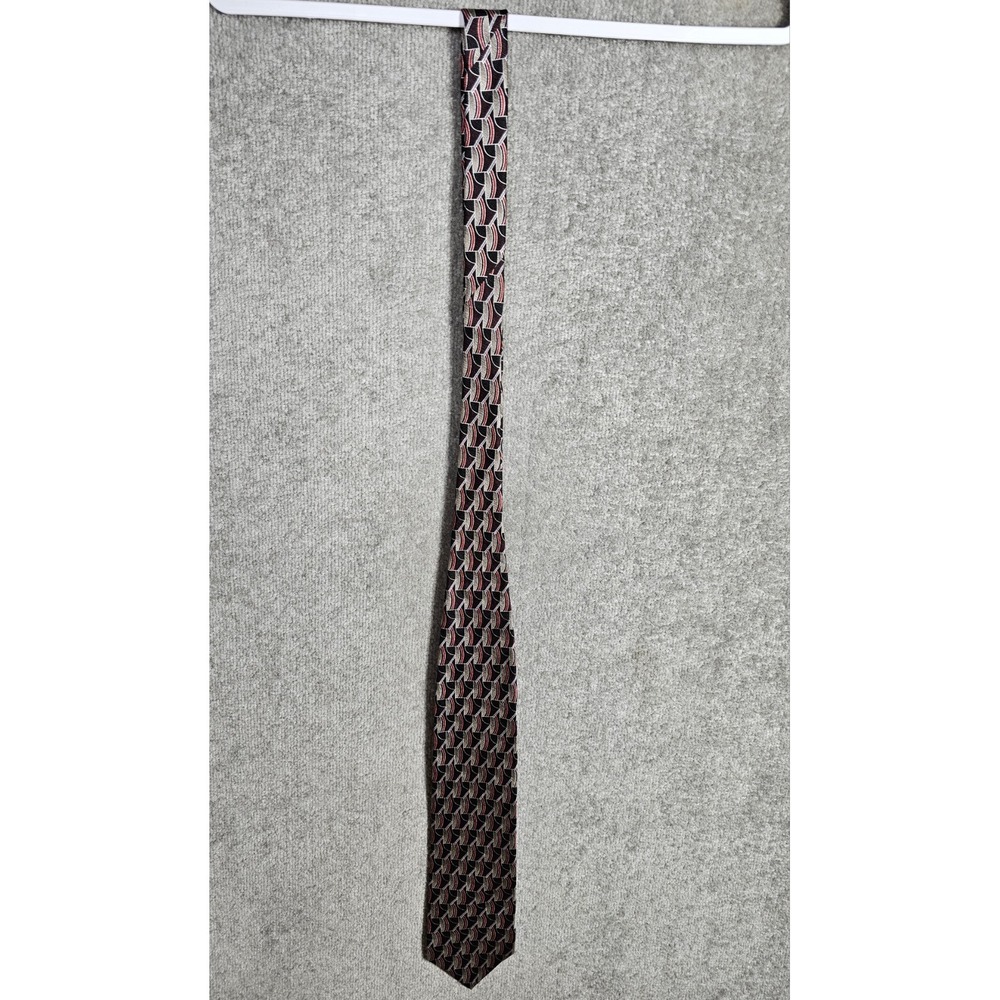 Zianetti Italian Silk‎ Collection Extra Long Tie Made in USA Geometric Pointed
